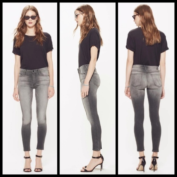 💕MOTHER💕 High Waisted Looker Skinny Jeans Gray - Picture 1 of 12